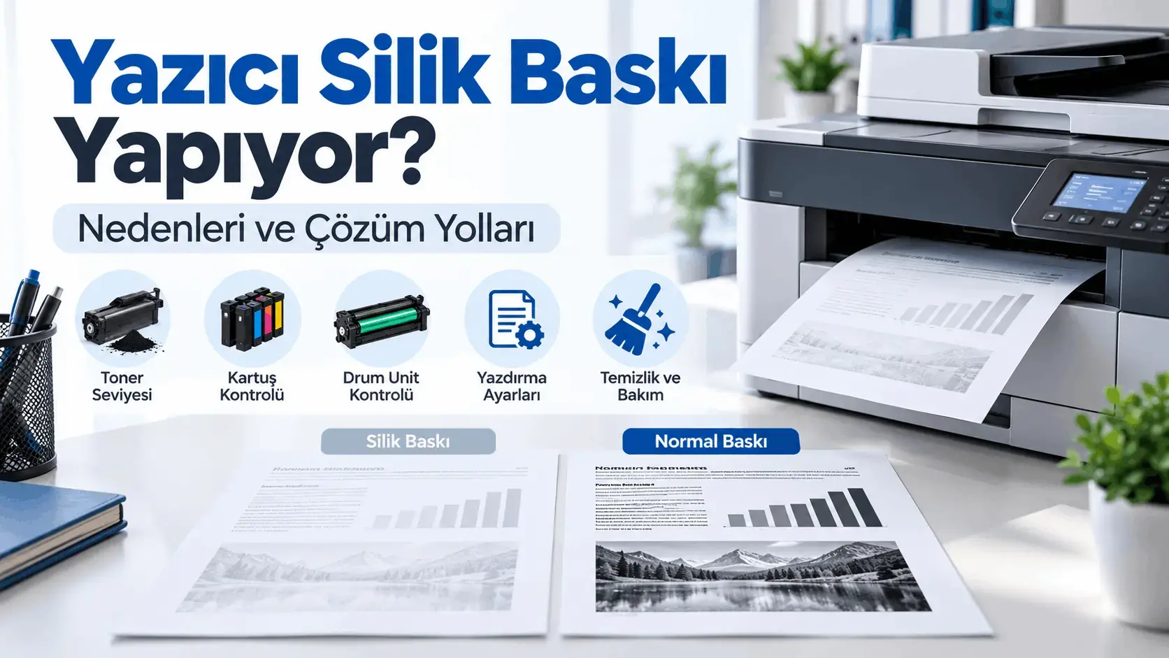 Yazıcı Silik Baskı Yapıyor: Nedenleri ve Kesin Çözüm Yolları