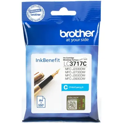 Brother LC-3717 Mavi Orjinal Kartuş - 1