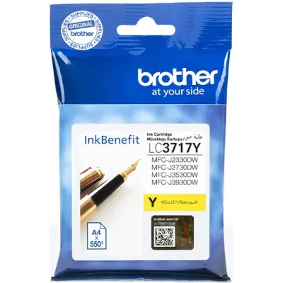 Brother LC-3717 Sarı Orjinal Kartuş - 1