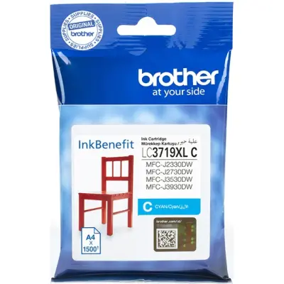 Brother LC-3719XL Mavi Orjinal Kartuş Yüksek Kapasiteli - 1