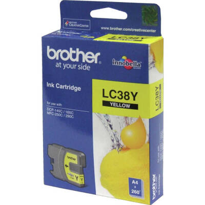Brother LC38-LC980 Sarı Orjinal Kartuş - 1