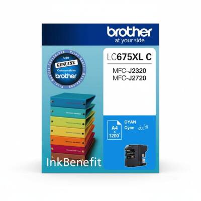 Brother LC675XL C Mavi (Cyan) Orijinal Mürekkep Kartuşu - 1.200 Sayfa - 1