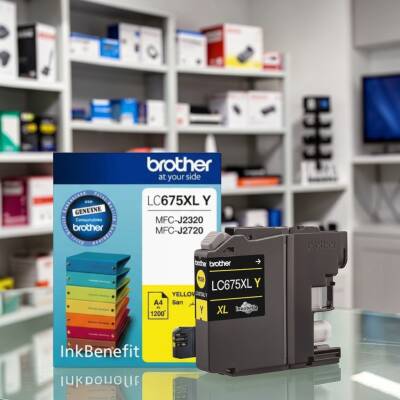 Brother LC675XL Y Sarı (Yellow) Orijinal Mürekkep Kartuşu - 1.200 Sayfa - 3