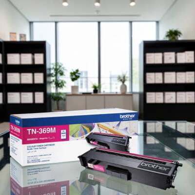 Brother TN-369M Kırmızı (Magenta) Orijinal Toner - 6.000 Sayfa (Süper Yüksek Kapasite) - 3