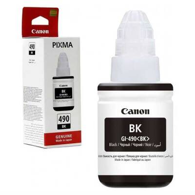 Canon GI-490 Siyah Orijinal Şişe Mürekkep - 1