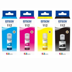 Epson 112 Orijinal 4 Renk Şişe Mürekkep Seti - Epson