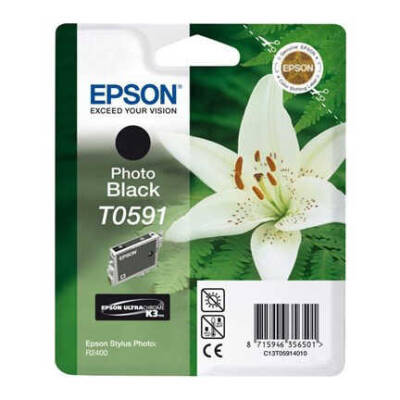 Epson T0591-C13T05914020 Foto Siyah Orjinal Kartuş - 1