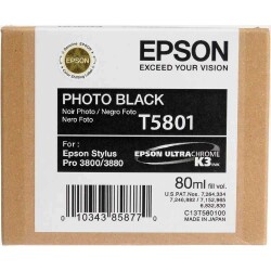Epson T5801-C13T580100 Foto Siyah Orjinal Kartuş - Epson
