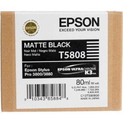 Epson T5808-C13T580800 Mat Siyah Orjinal Kartuş - Epson