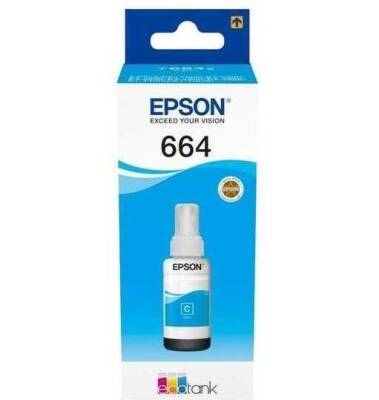 Epson 664 T6642 C13T66424A Mavi Orijinal Şişe Mürekkep - 1