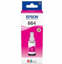 Epson 664 T6643 C13T66434A Kırmızı Orijinal Şişe Mürekkep - Epson
