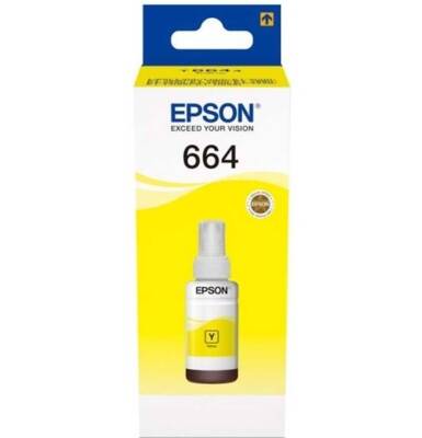 Epson 664 T6644 C13T66444A Sarı Orijinal Şişe Mürekkep - 1
