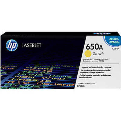 Hp 650A-CE272A Sarı Orjinal Toner - 1
