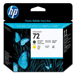 Hp 72-C9384A Orjinal Sarı Ve Mat Siyah Baskı Kafası - Hp