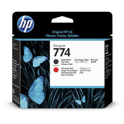Hp 774 -P2V97A Orjinal Mat Siyah/Kromatik KırmızıBaskı Kafası - Hp