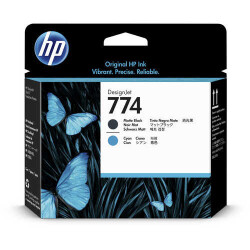 Hp 774 -P2W01A Oriinal Mat Siyah/Mavi Baskı Kafası - Hp