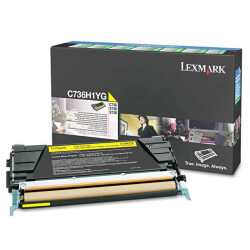 Lexmark C736-C736H1YG Sarı Orjinal Toner Yüksek Kapasiteli - Lexmark
