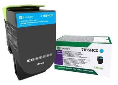 Lexmark CS417-71B5HC0 Mavi Orjinal Toner Yüksek Kapasiteli - 1