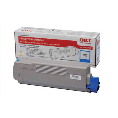 Oki C5850-43865743 Mavi Orjinal Toner - 1